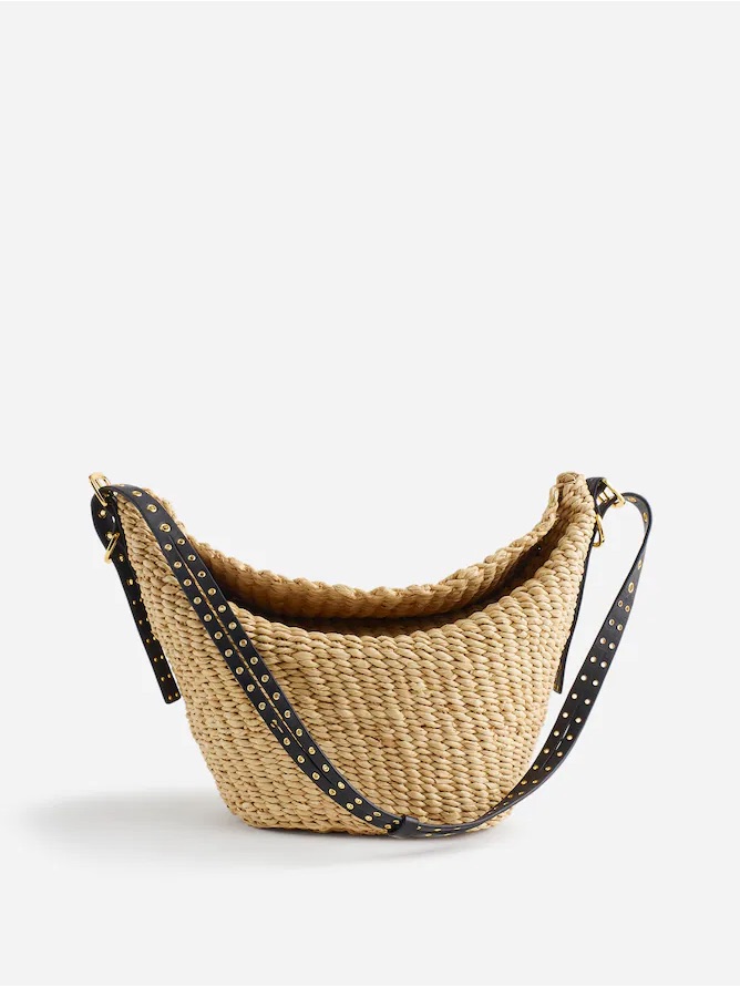 Madewell The Straw Flap Woven Natural Multi Paper Leather Shoulder Bag Purse